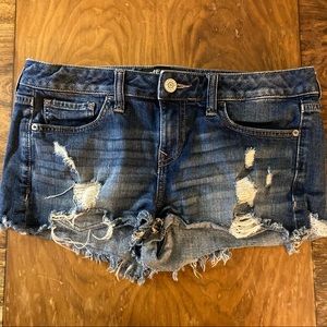 Express Dark Wash Shorts.